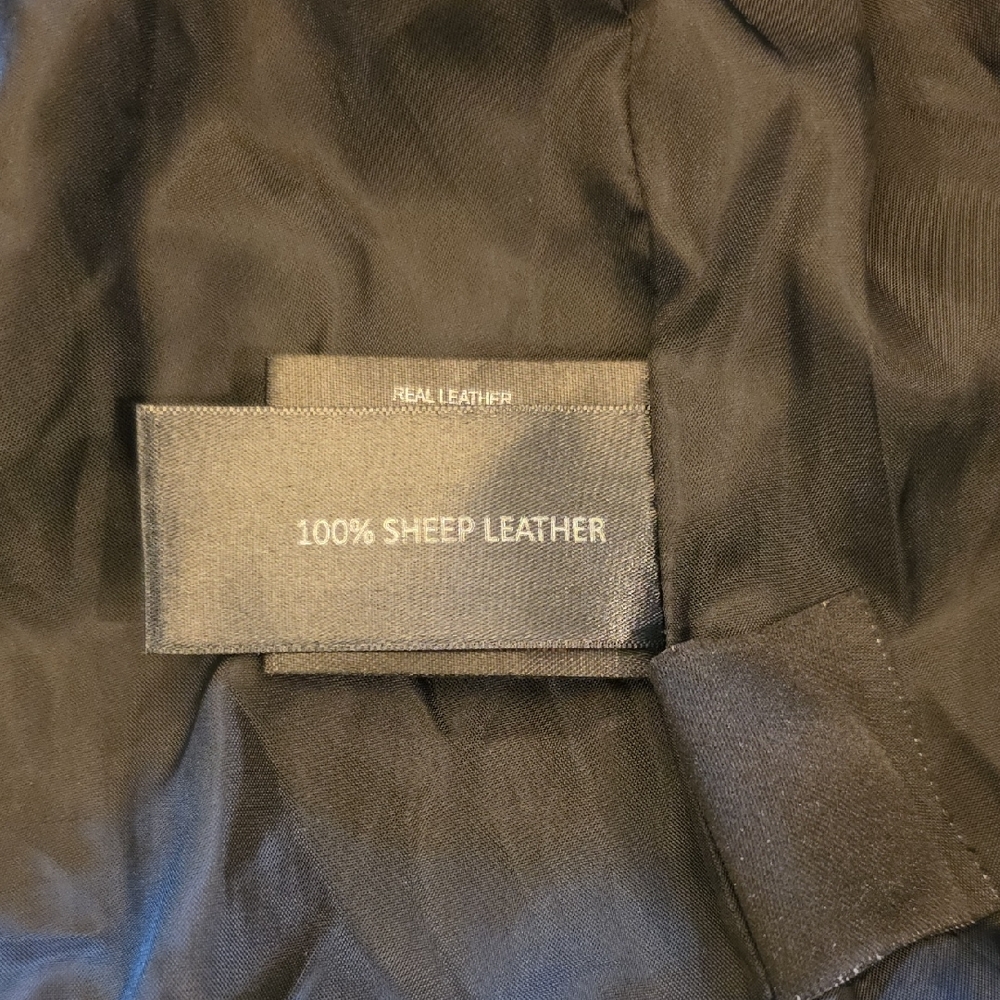 Barneys New York Black Leather Jacket - Picture 6 of 9